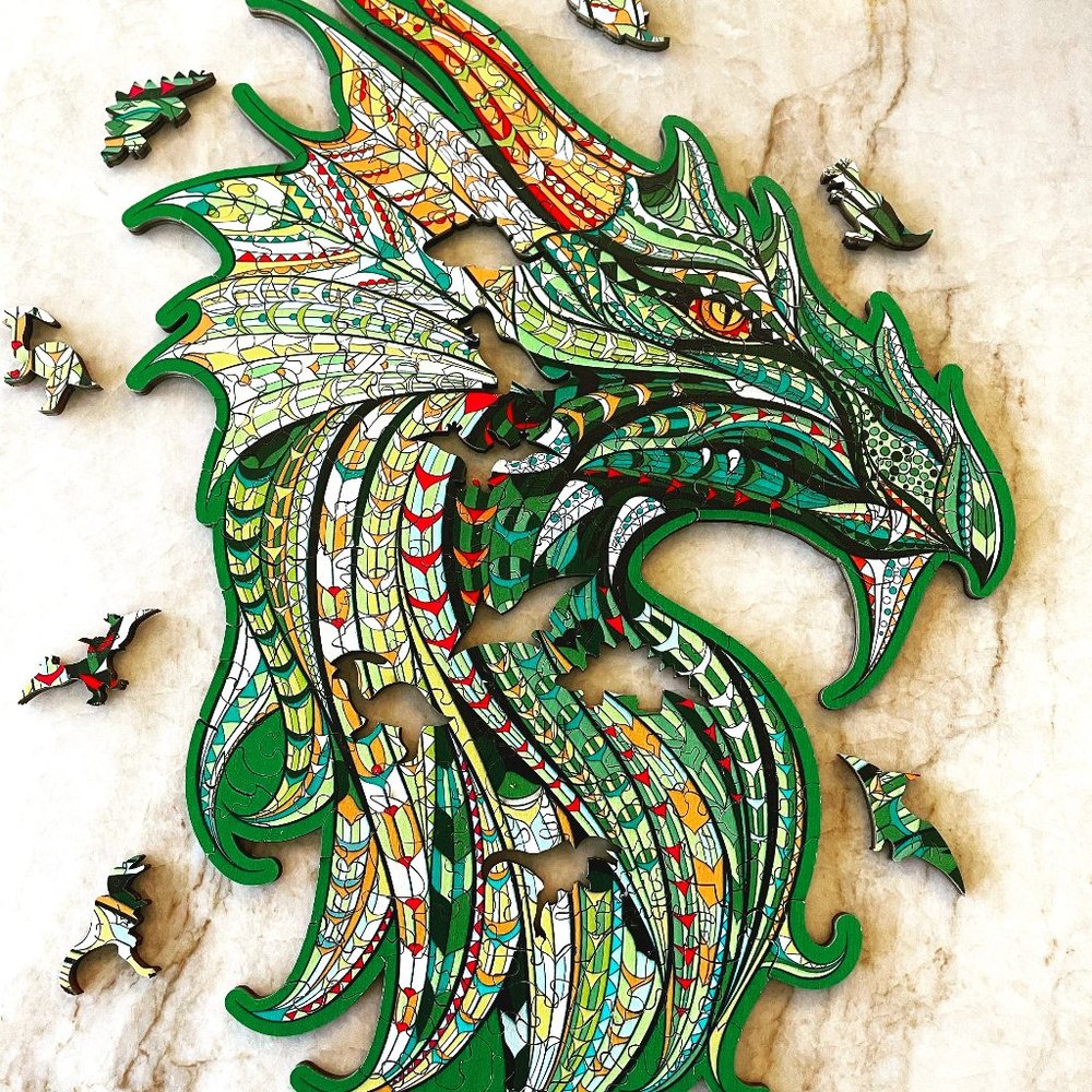 New In Box-3D Wooden Animal Jigsaw Puzzle- Wander Dragon (Large- A3)